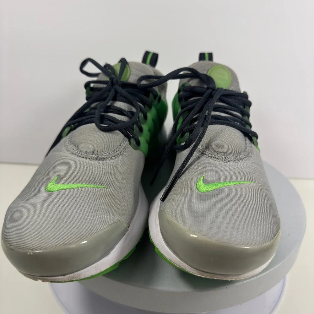 Nike Air Presto Boys  Grey Lime Green Low Top Athletic Sneakers Running Shoes 7Y - Picture 4 of 16